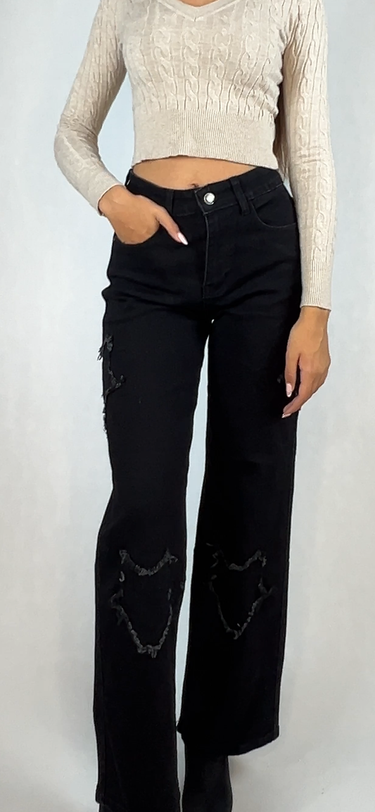 PANTALON ESTRELLAS NEGRO