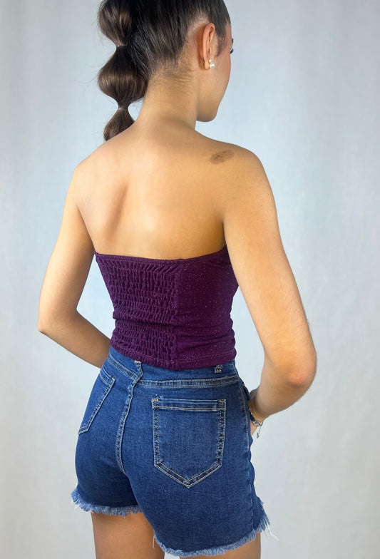 TOP BRILLANTE MORADO